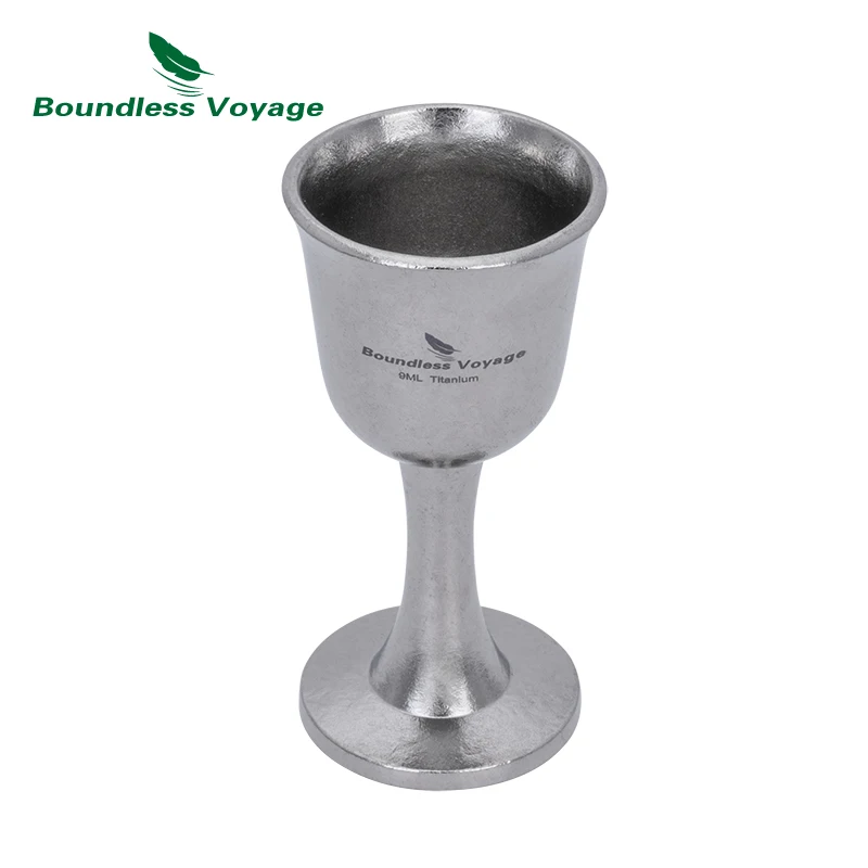 Boundless Voyage 3pcs Titanium Japanese Sake Set 150ml Sake Carafe with 2  cups for Wine/Soju/Drink/Tea Portable Drinkware