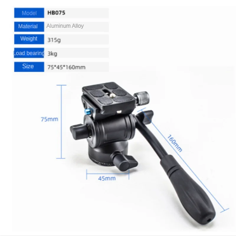 

Camera Heads Hydraulic Fluid Video Damping Metal Head For Tripod Monopod Camera Holder Stand