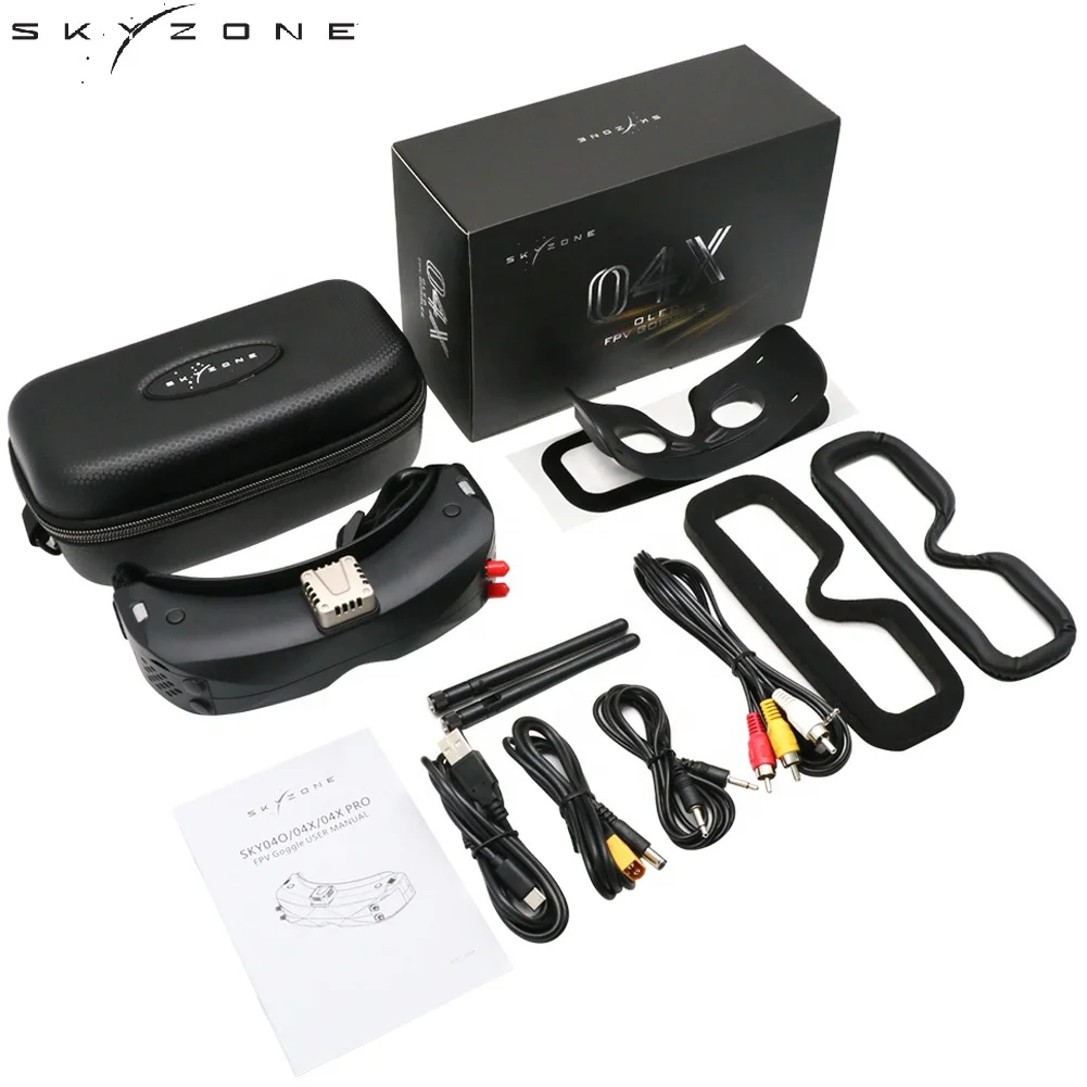 

SKYZONE SKY04X PRO OLED 48CH 5.8G Steadyview Receiver 1920X1080 DVR FPV Goggles Head Tracker Fan for RC Plane Racing