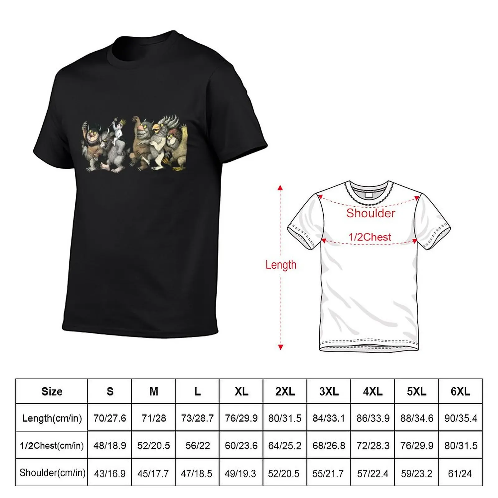 Wild Things Romp Graphic T-Shirt street wear basketball graphic tees anime figures Blouse men tshirt