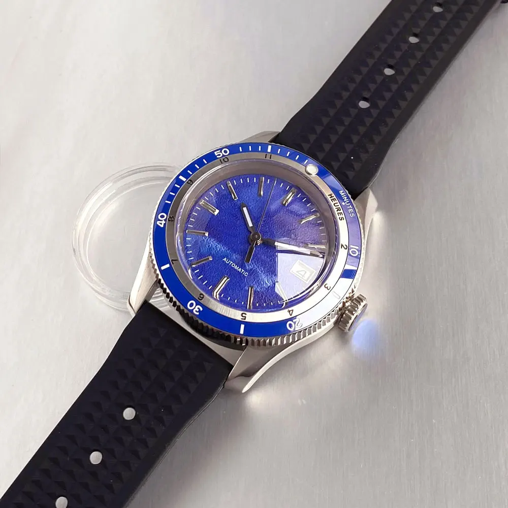 40mm Matte Blue Dial  Blue Bezel 200m Waterproof Japan Automatic NH35A Movement Sapphire Glass Men Diver WristWatches