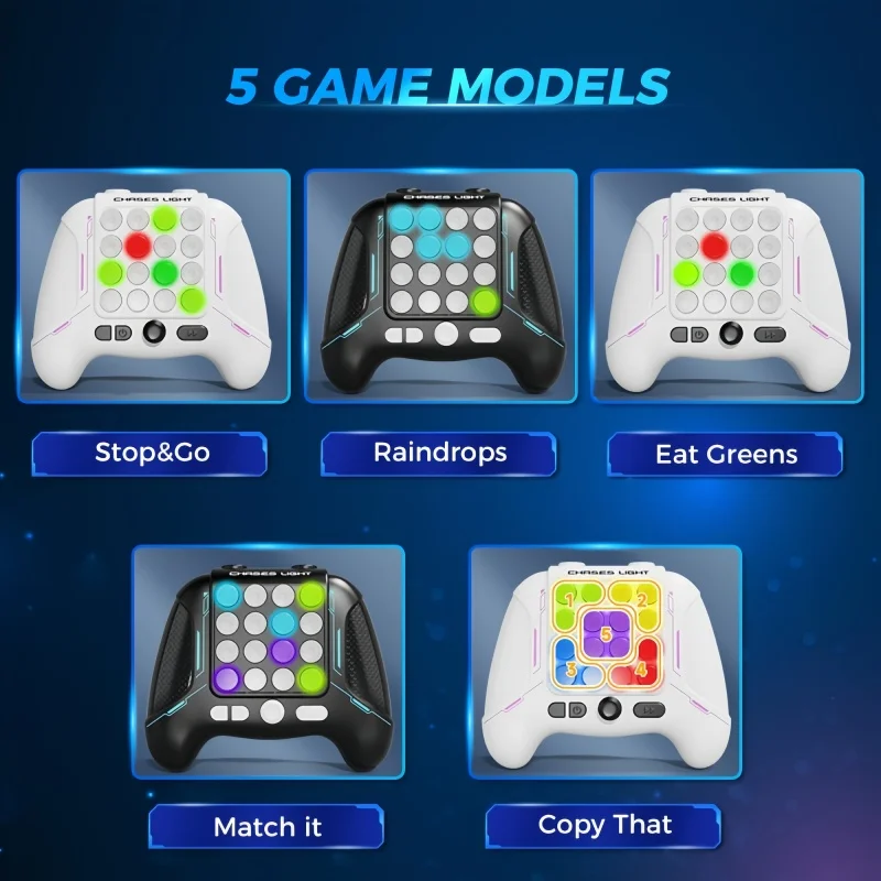 5 Modes Handheld Game Controller Brain Memory Stress Relief Board Games Quick Speed Push Game Toys For Girls Teens Adults