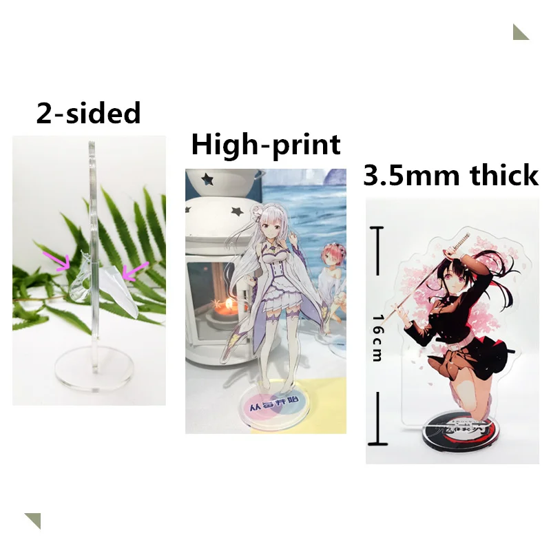 Anime Demon Slayer Acrylic Stand Kimetsu no Yaiba Figures Miniatures Manga Figurines Garage Kits Model ACG Toys Ornaments Decor - view 2