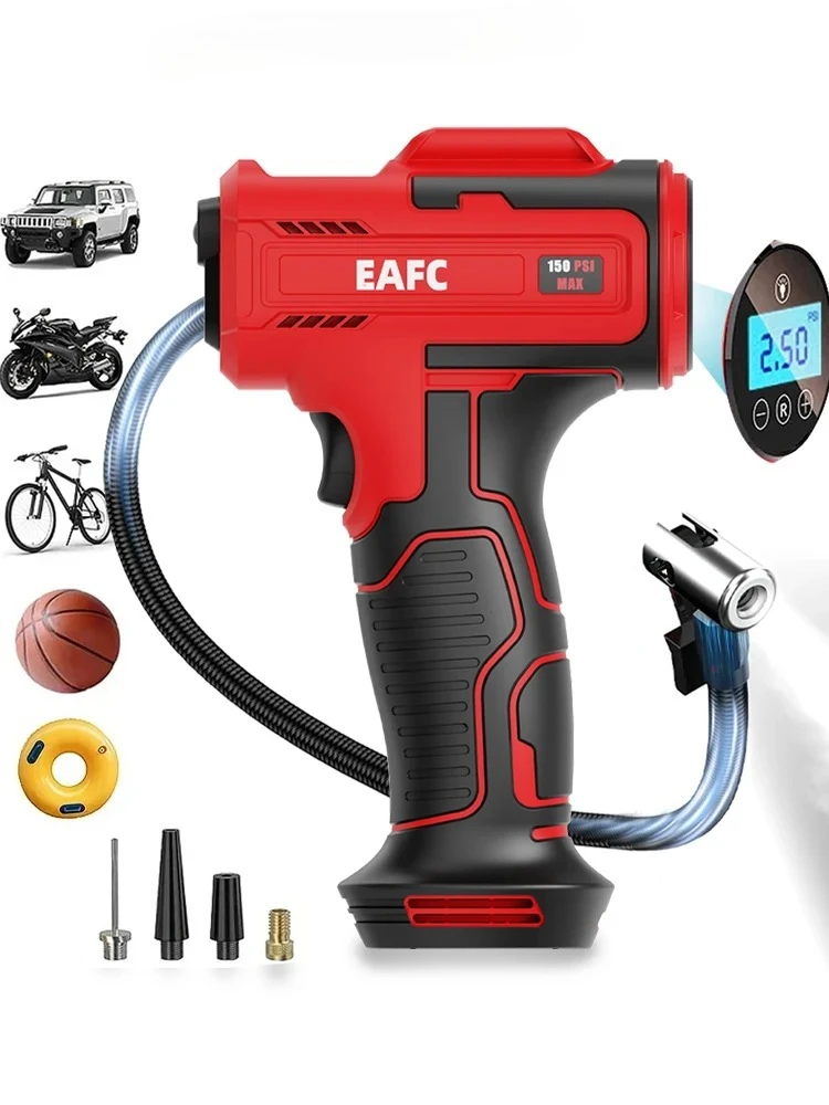 AliExpress EAFC 150PSI Portable Cordless Air Compressor 4000mAh Rechargeable Tire Inflator Pump for Car Bike Motorcycle Balls