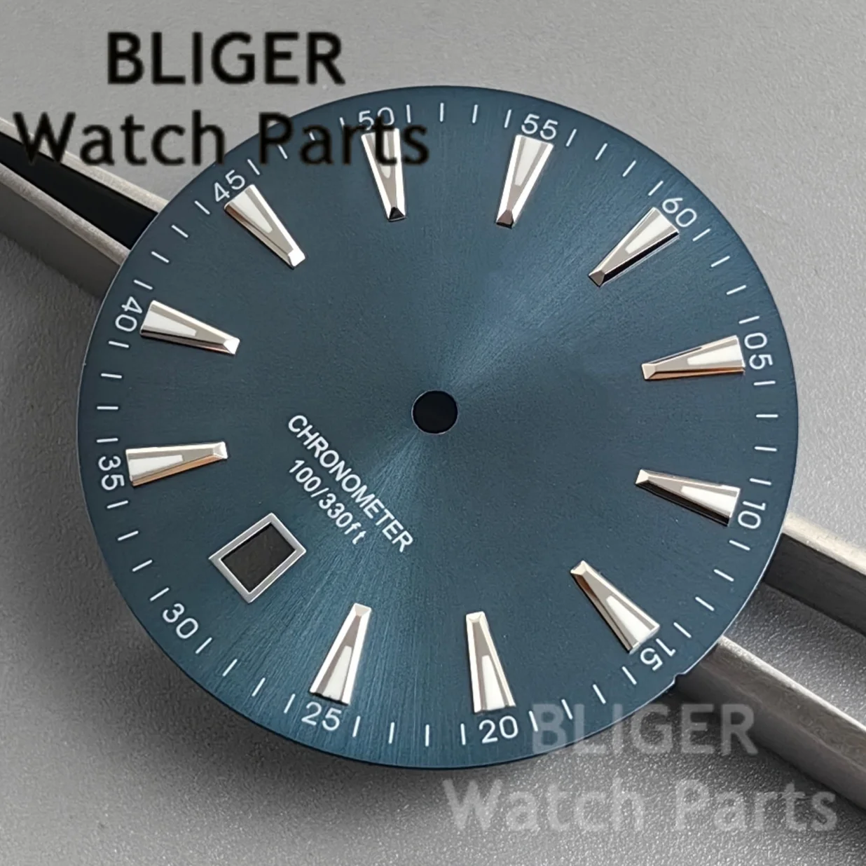 BLIGER Sterile 33.5mm Sunberst Orologio Quadrante Lancette Imposta Luminoso Calendario alle 6 Per NH35 NH36 Movimento Orologio Parti di Ricambio
