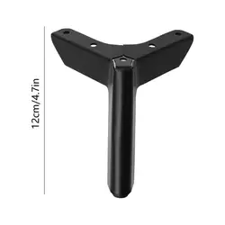 Black Legs For Furniture 4pcs Rolled Steel Triangular Support Feet For Furniture Furniture Hardwares For Sofa Bed Shelf Closet