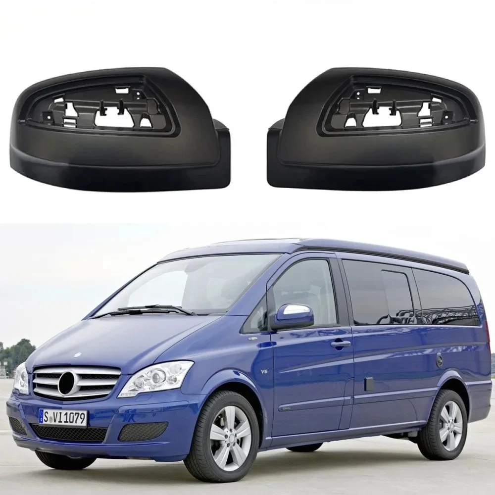Image of Für Mercedes-Benz Viano W639 2011 2012 2013 2014 2015 Links Rechts Hinten Spiegel Abdeckung Kappen Shell Gehäuse A0008111222 A0008111322