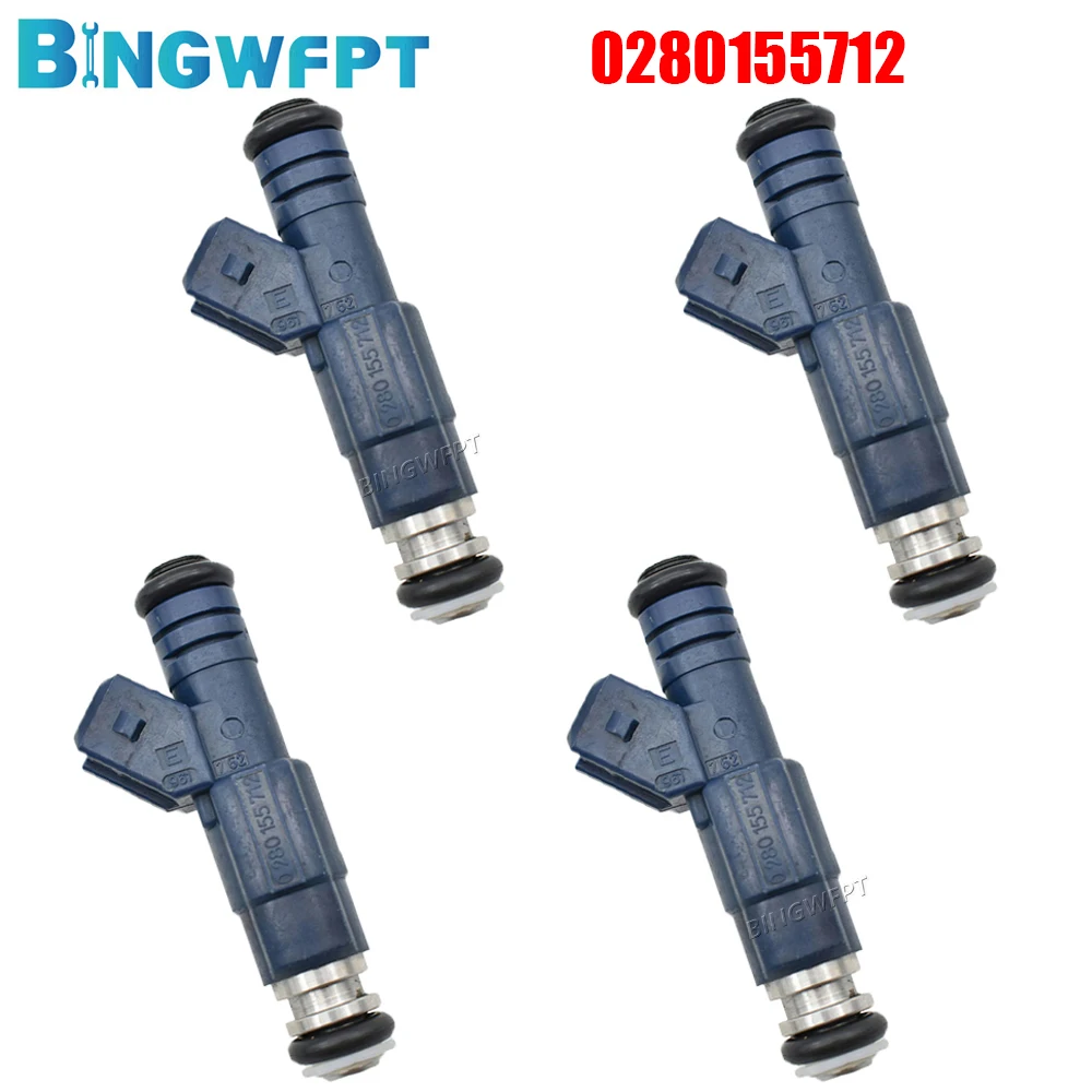 4 Inyectores de Combustible 0280155712 para Cadillac Catera 1997-2001, Saab 900 1996-1997, Saab 9000 1996-1997, Saab 9-5 1999-2003, Repuestos de Auto