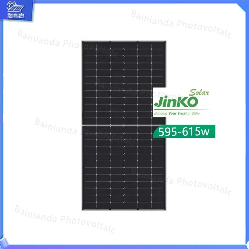 Jinkehu Neo N Type 78HL4 V 595W 615W Half Cut Bifacial Solar Panel Monocrystalline PV Module for Energy Storage System Off