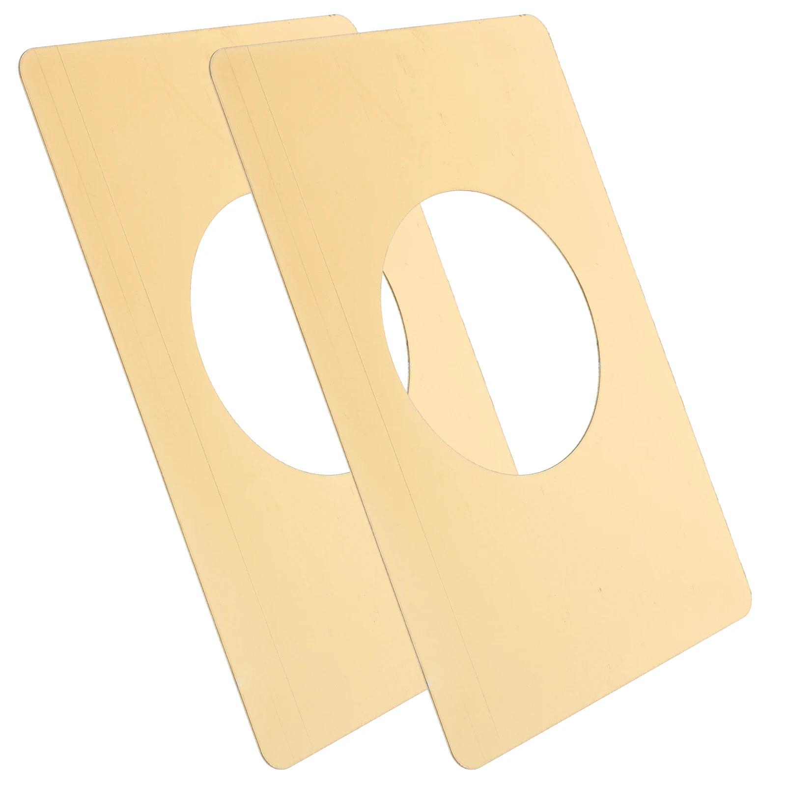 

2 Pcs Repair Film Deadbolt Hole Cover Plate Door Latch Plates Stainless Steel