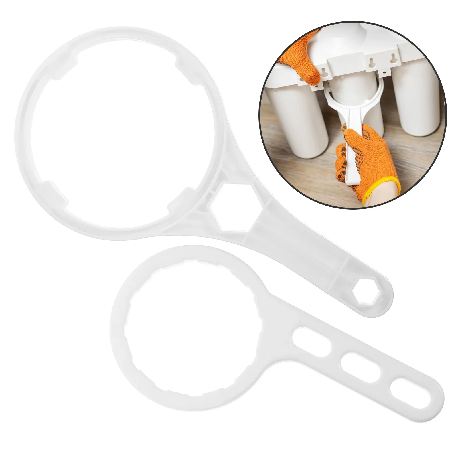 1 pcs Filter Shell Wrench for 10 Inch Water Filter Canister Housing Membrane Spanner Plastic Tool Replacement Change