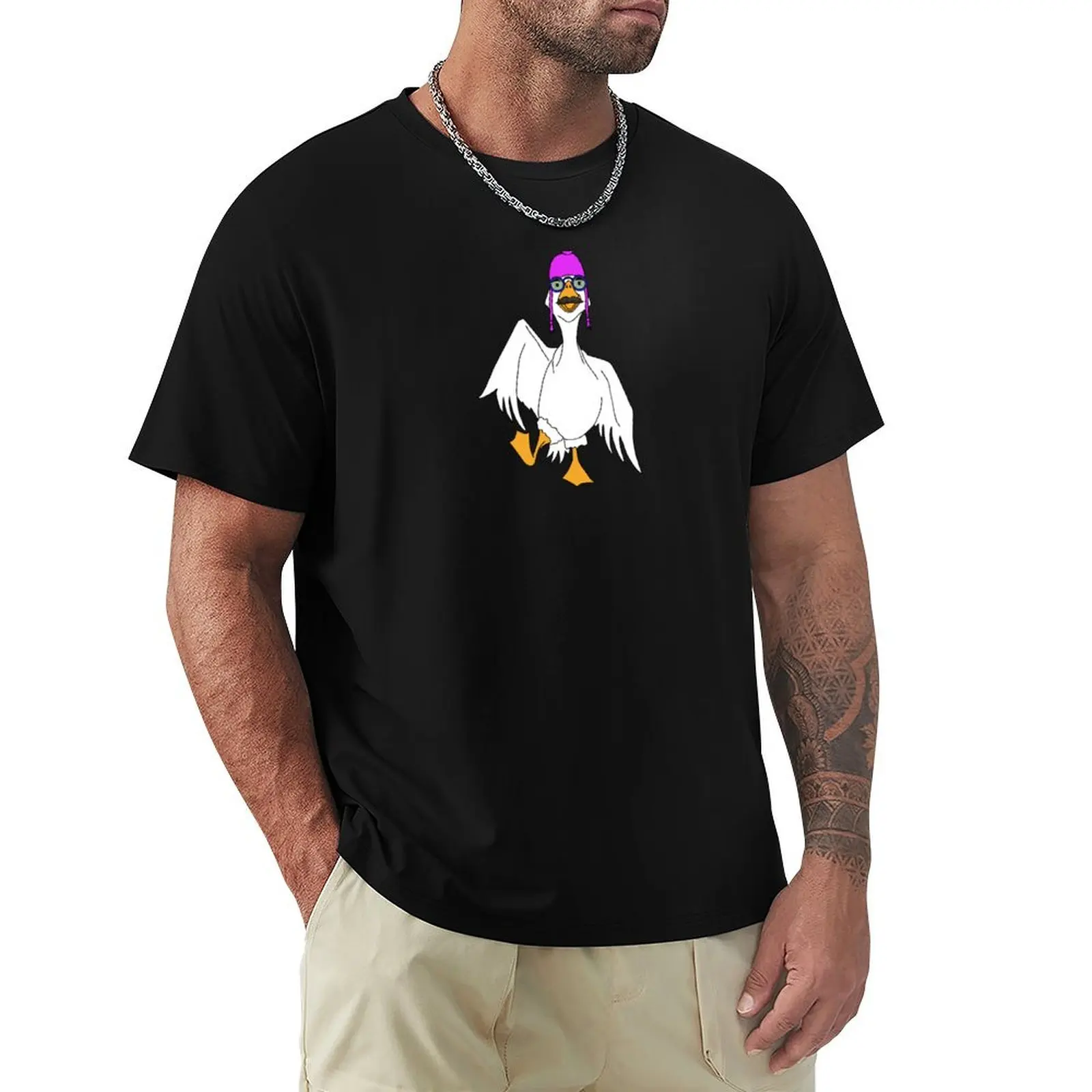 

El Dancing Goose T-Shirt heavyweights Luxury man boys animal print plain t shirts men