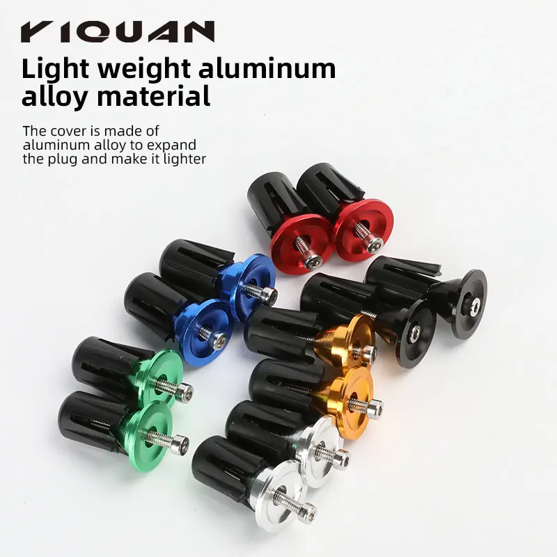 Lockable MTB Handlebar End Plugs - Aluminium Alloy Bicycle Grip End Caps for Mountain Bike