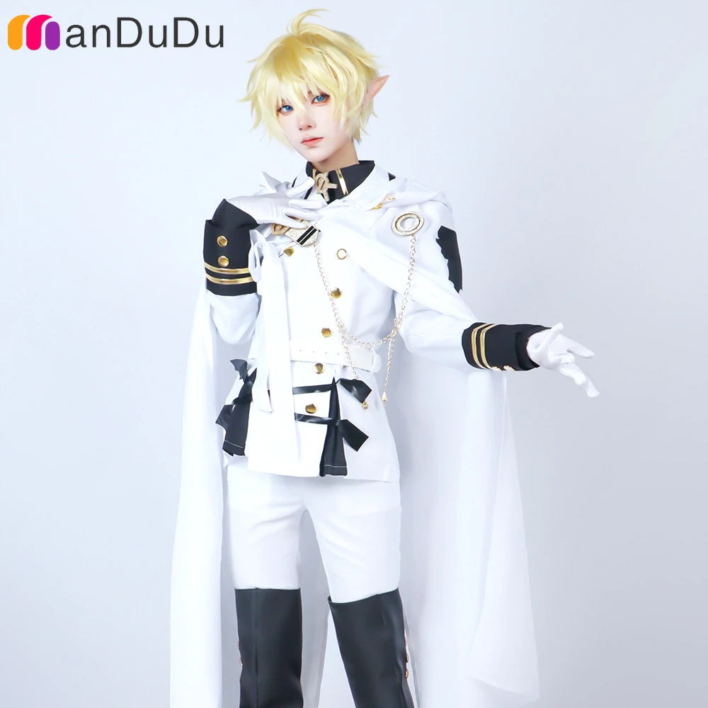 Anime Seraph of the End Hyakuya Mikaela Cosplay Costume Role Play Comic Con Hallowmas Party Wigs Animation Prop