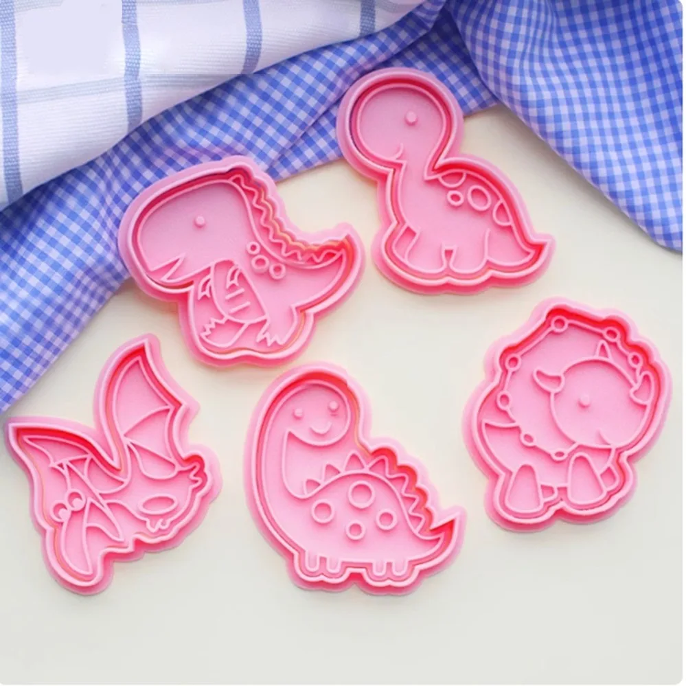 3D Cartoon Dinosaur Cookie Cutters Cute Dog Bear Biscuit Mold Cookie Stamp Kitchen Baking Pastry Bakeware Dessert Supplies