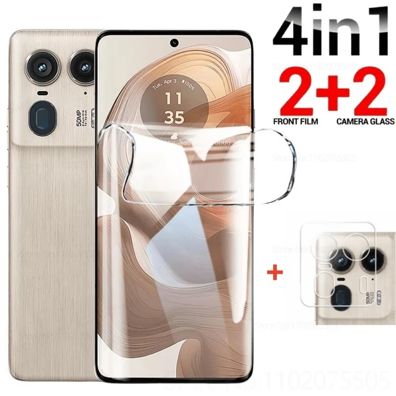 [4-IN-1]2pcs HD Hydrogel Film+2pcs Camera Protective Film for Motorola Moto Edge 50 Ultra 50 Pro 60 Fusion 40Pro 60 Stylus 30Neo