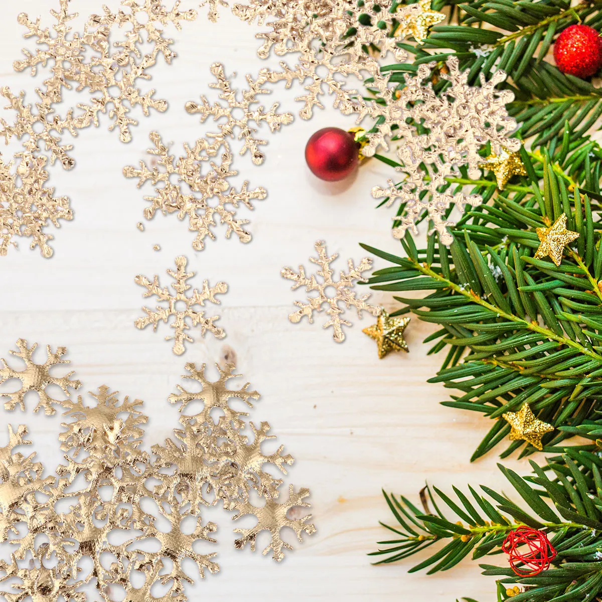 

500 Pcs Snowflake Confetti Decoration Creative Cloth Christmas Tree Wedding Party Festive Atmosphere Romantic Celebratory