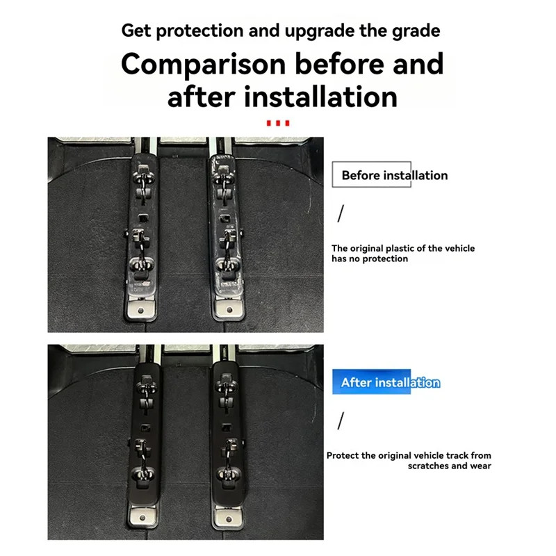 BB-غطاء مسار المقعد ABS غطاء حماية مقاوم للغبار 1 زوج لتويوتا ألارد 30-35 سلسلة 2015- 2022