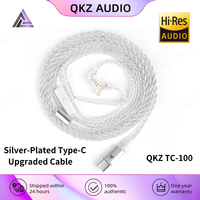 Type-C 2PIN 0.75mm Earphone Cable QKZ TC100 Wired Headphones Replacement Upgraded Wire For KZ ZSN ZSX PRO X ZS10 CCA TRN Headset