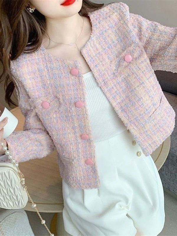 Slimming Short Sleeve Long Women's Jacket Korean Style Spring Autumn High-End Sensation Celebrity Fashion Outerwear New Model