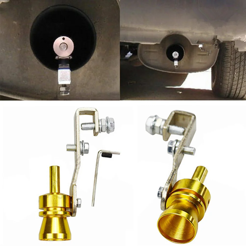 

2Pcs Car Exhaust Pipe Sounder Turbine Whistle Sound Simulator Tailpipe Roar Maker Loud Vehicle Decoration Installation