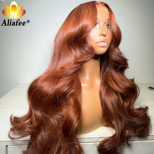 여성용 긴 빨간색 다크 브라운 구리 생강 합성 가발, 앞머리 코스프레 가발, 내열성 섬유 웨이브 천연 헤어 가발