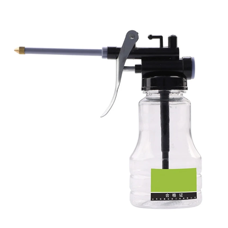 250ml Pistols Oiler with Hose Spout Lubricating Oil Thumb Oil Can Tool Lubrication Bottle