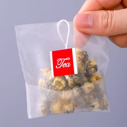 50pcs/lot Nylon Folding Empty Bag Filter Spice Sachets Tea Bag for Kitchen Convenience Accessories Gadgets