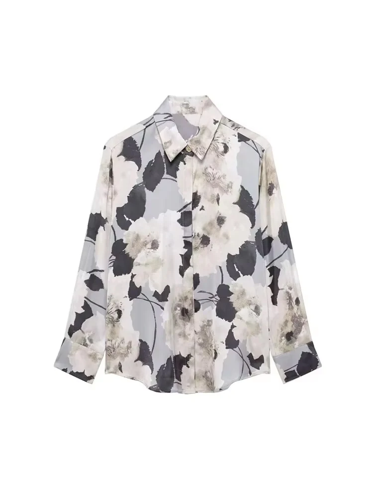 قمصان نسائية متدفقة مطبوعة على الموضة وتنورة متوسطة الطول بخصر عالي المرونة مكونة من قطعتين ملابس نسائية كاجوال أنيقة