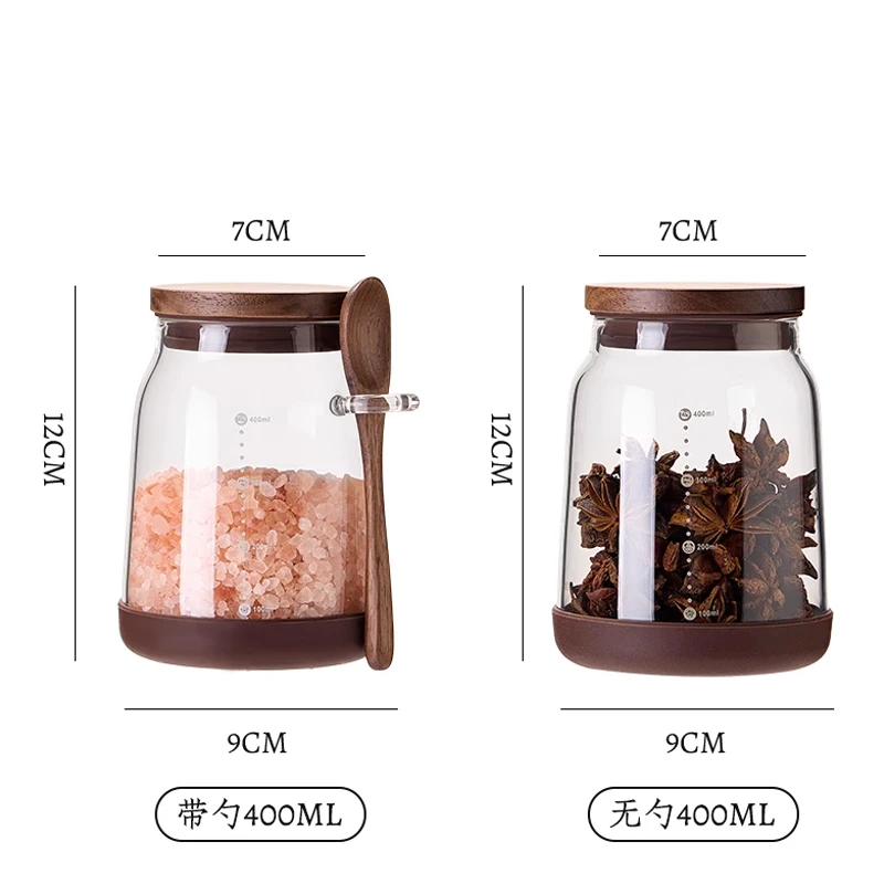 الغذاء الصف الزجاج مختومة جرة التوابل الحلوى السلع الجافة خزان حبوب البن الحلوى المعطرة الشاي تخزين جرة لوازم المطبخ