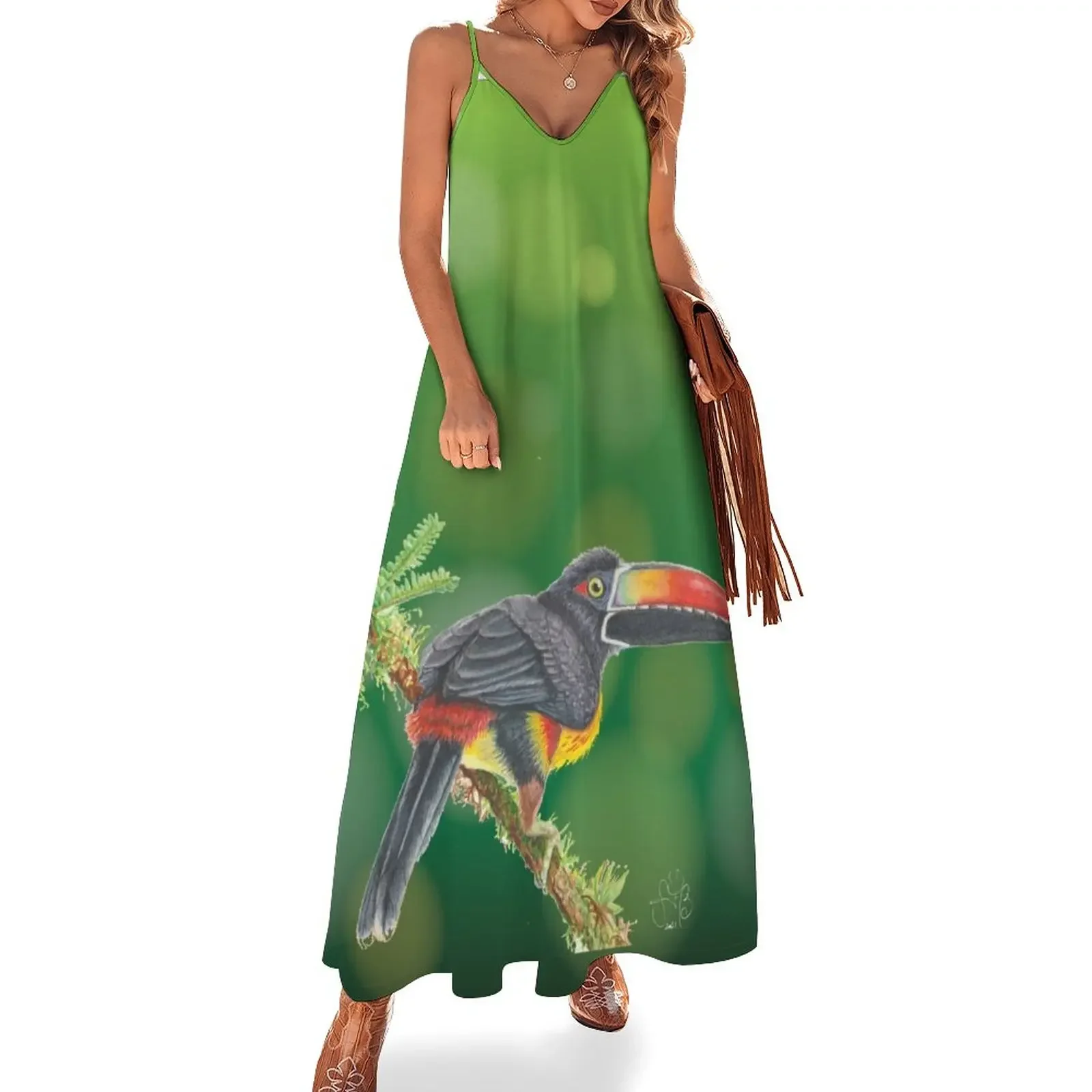 

Aracari on green Sleeveless Dress Dresses gala long dress women Dress women elegant guest wedding
