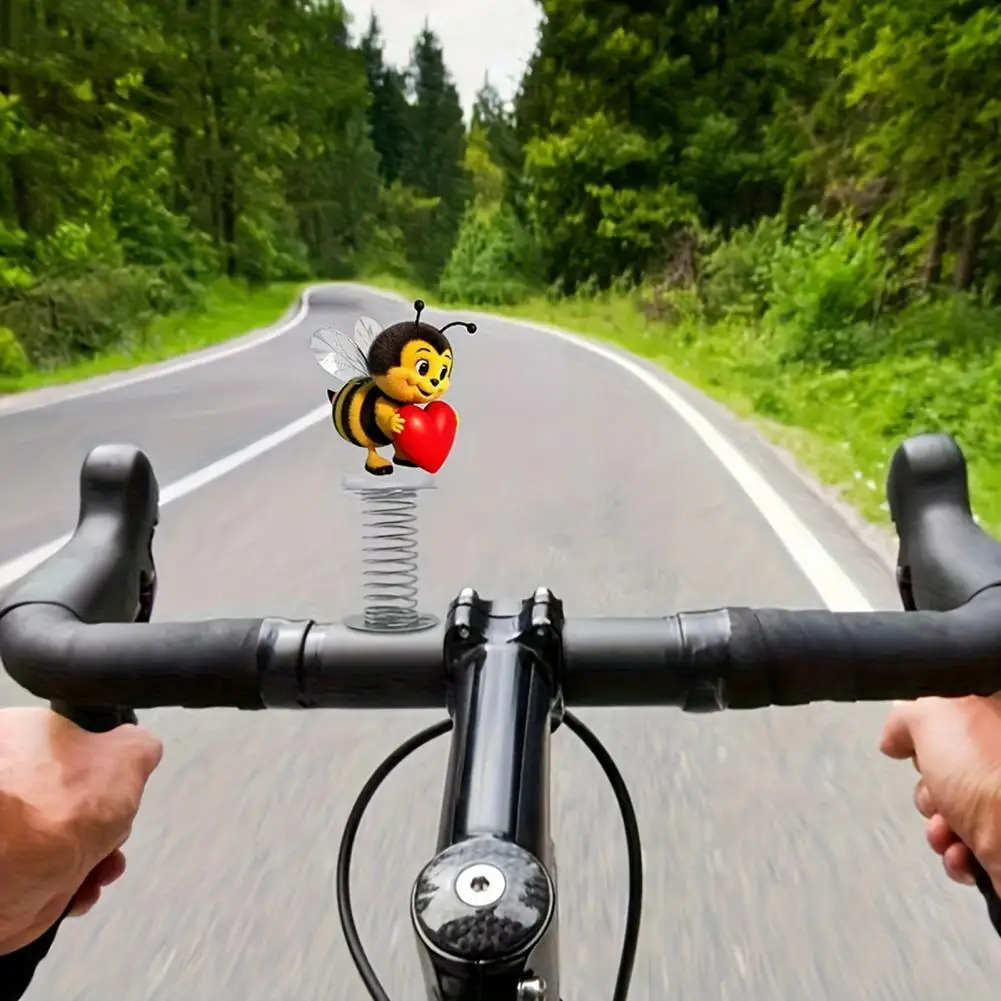 2D Animal Decoration With Spring Acrylic Flat Cartoon Cat Ornament Dashboard Decoration Animal For Office Desk Bicycle Handlebar
