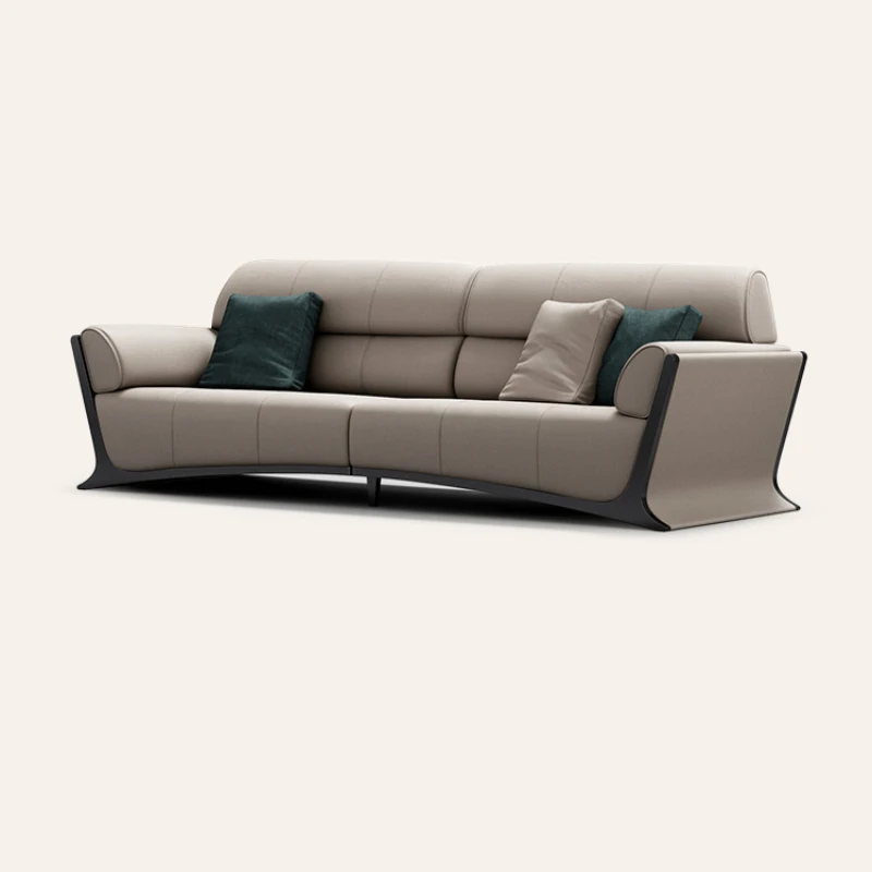 Leather sofa, luxury villa, whole house furniture, high-end sense of new special-shaped sofa