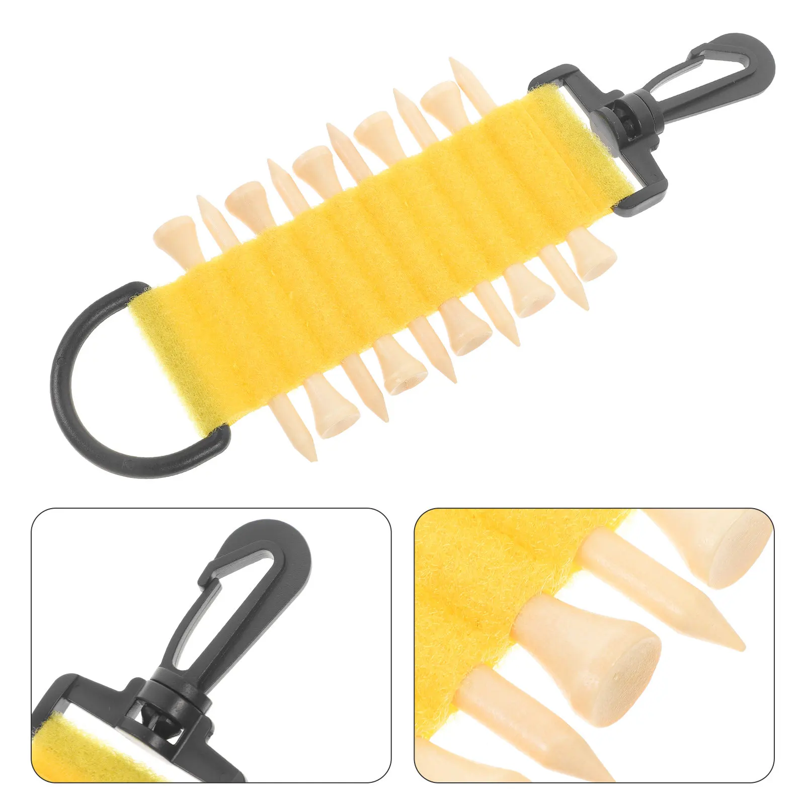 

1Set Golf Tee Holder Rugged Plastic Fabric Construction Compact Lightweight Attaches Easily to Bag Or Belt Ideal for on Course