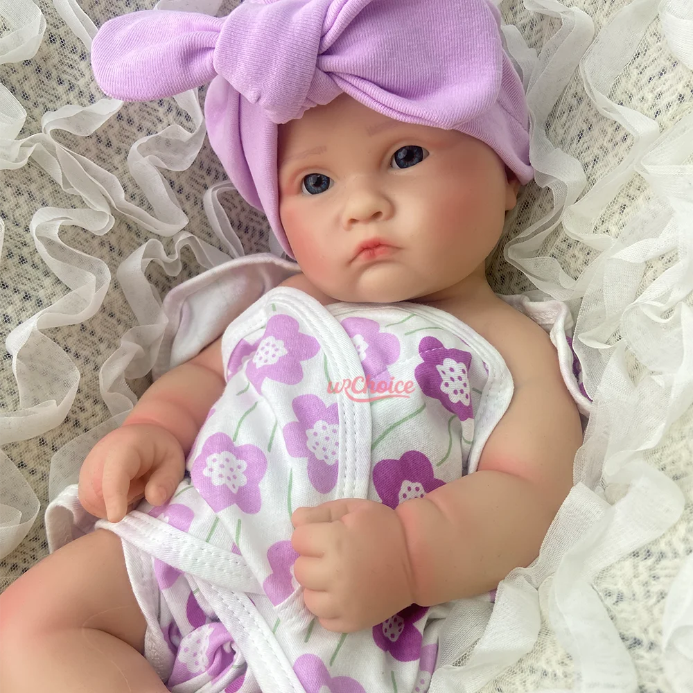

18-дюймовые яркие глаза, милые детские куклы, реалистичная силиконовая кукла реборн, интерактивная игрушка для кормления с открывающимся ртом