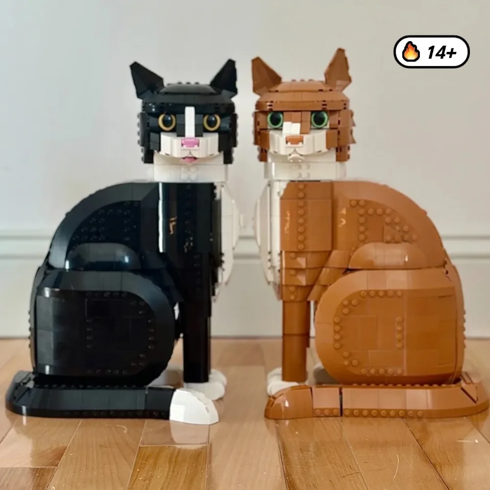 

Новый высококачественный конструктор из 1755 деталей: Оранжевый кот-украшение, игрушка для увлекательной сборки 21376