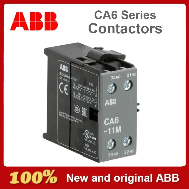 

Original ABB Contactor Relay Auxiliary Contact Side Mount CA6-11M-P CA6-11N CA6-11K CA6-11E