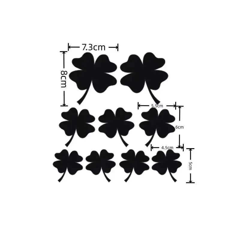 decal decorative sticker, four-leaf clover sticker, rear windshield, front windshield, bumper modification, scratch covering