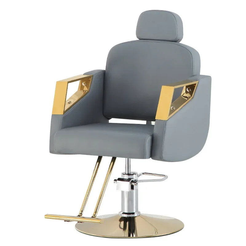 Classic Style Barber Chair Hair Equipment Beauty Salon And Classic High-End Salon Chair Black And Gold Barber Chair