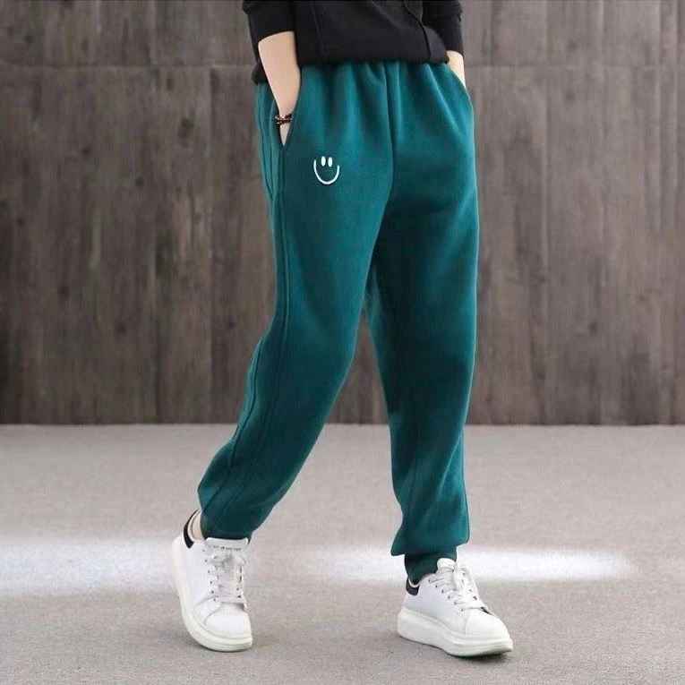 2026 Fleece Lined Cotton Sweatpants Women High Waist Warm Loose Joggers Autumn Winter Casual Pants Female Thick Trousers