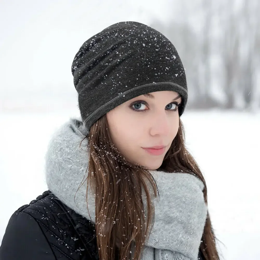 Gorros térmicos gorras para hombre y mujer, gorros deportivos sombreros para correr, Snowboard, elásticos, suaves, negros, para ciclismo, esquí, Hip