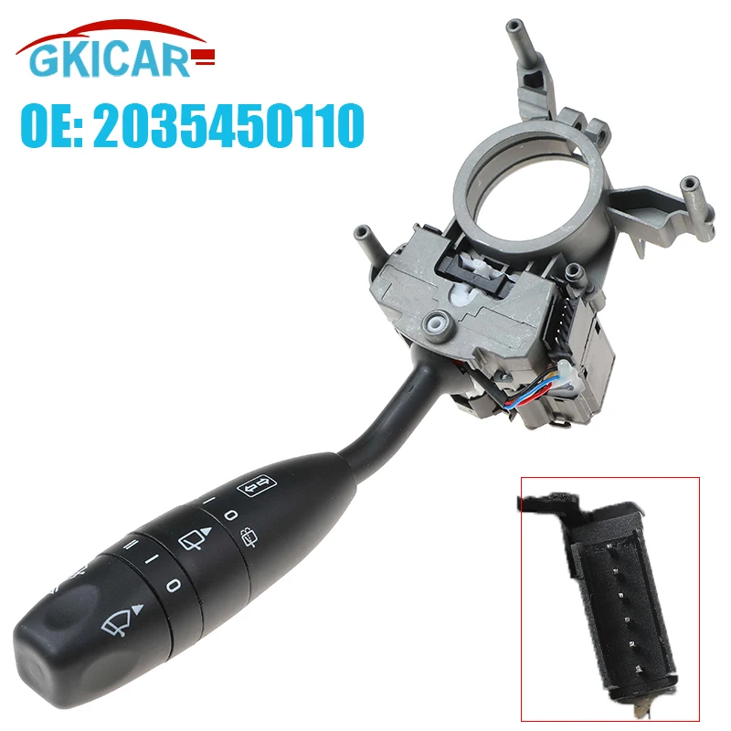 2035450110 A203545010 1695450210 6 Pins Headlight Steering Column Switch For 2000- 2009 Mercedes Benz CL203 S203 W203