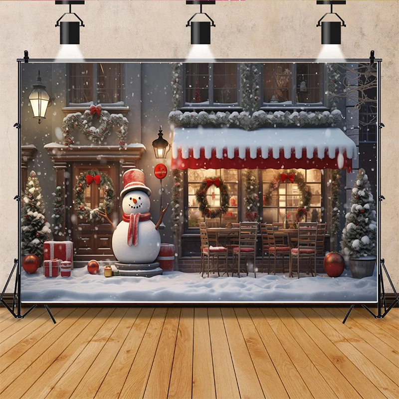 

ZHISUXI Christmas Day Indoor Photography Backdrops Living Room Restaurant Exterior Wall Photo Studio Background Props QS-63