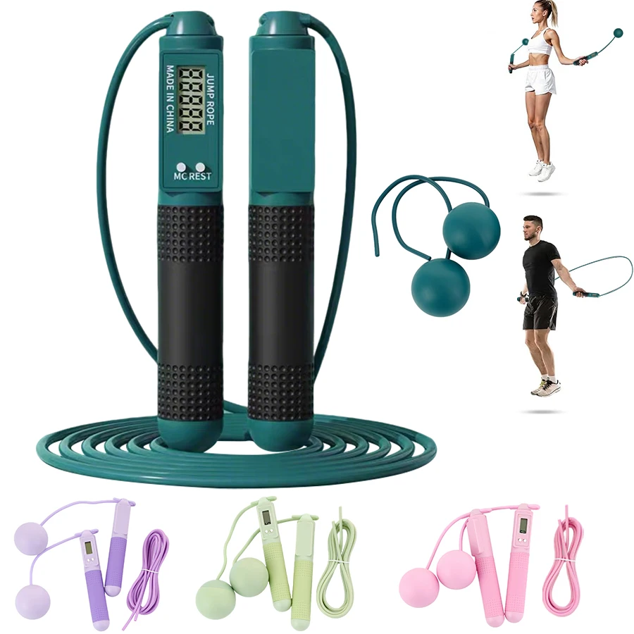 Professional Adjustable Speed  Rope Fitness Cross Fitness Cardio Weight Loss Training Digital Cordless Smart Beginner