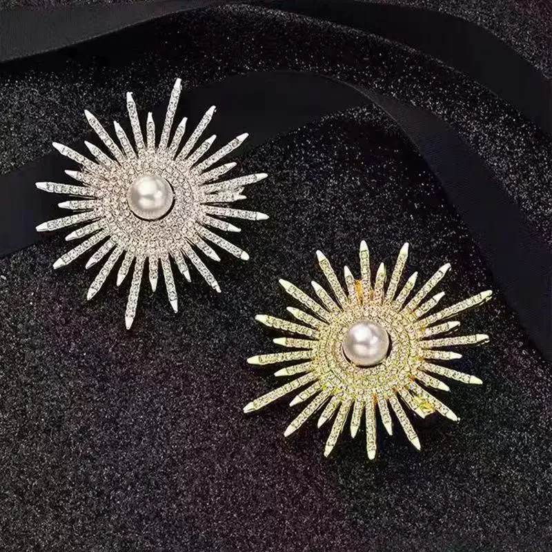 Gorgeous Luxury Sunflower Brooch Retro Personalized Pin Fashion Party Romantic Jewelry Accessories Charm Trendy Gift Unique