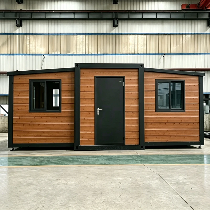 Factory Direct 20ft Expandable Container House Double Wing Folding Design Modern Prefab Home Featuring Bedroom Kitchen Bathroom