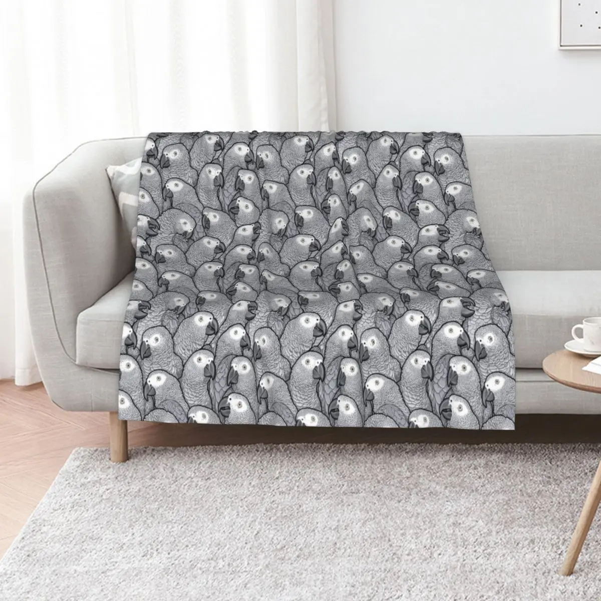 African Grey Parrots Throw Blanket cosplay anime Decorative Throw Single Picnic Decorative Sofa Decorative Sofas Blankets