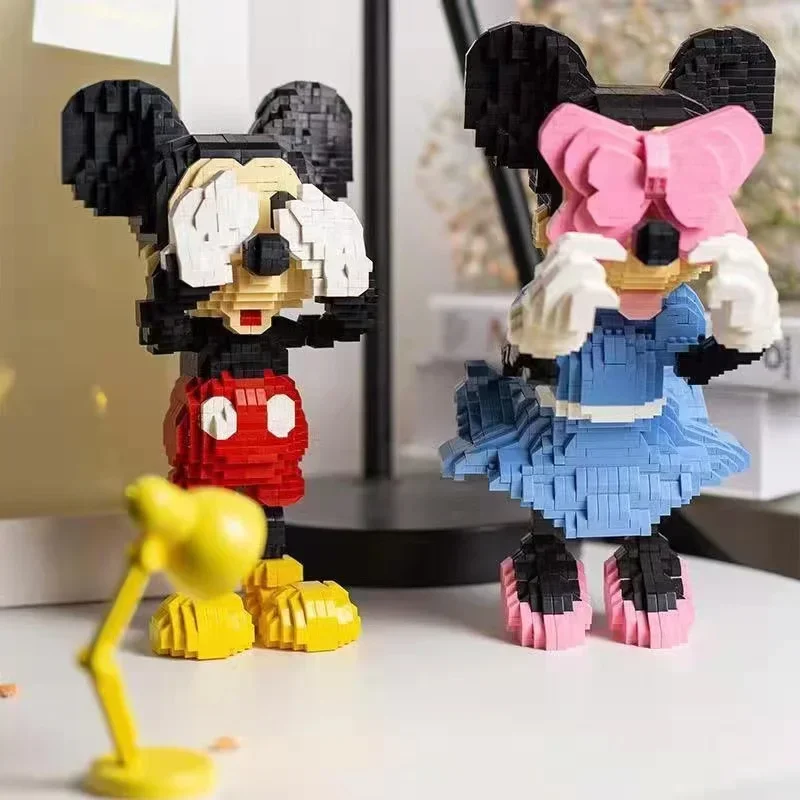 

Blindfold Mickey and Minne Microparticle BricksDIY Mickey Mouse Building Block Model Assembled Toys Children's Collection Gifts