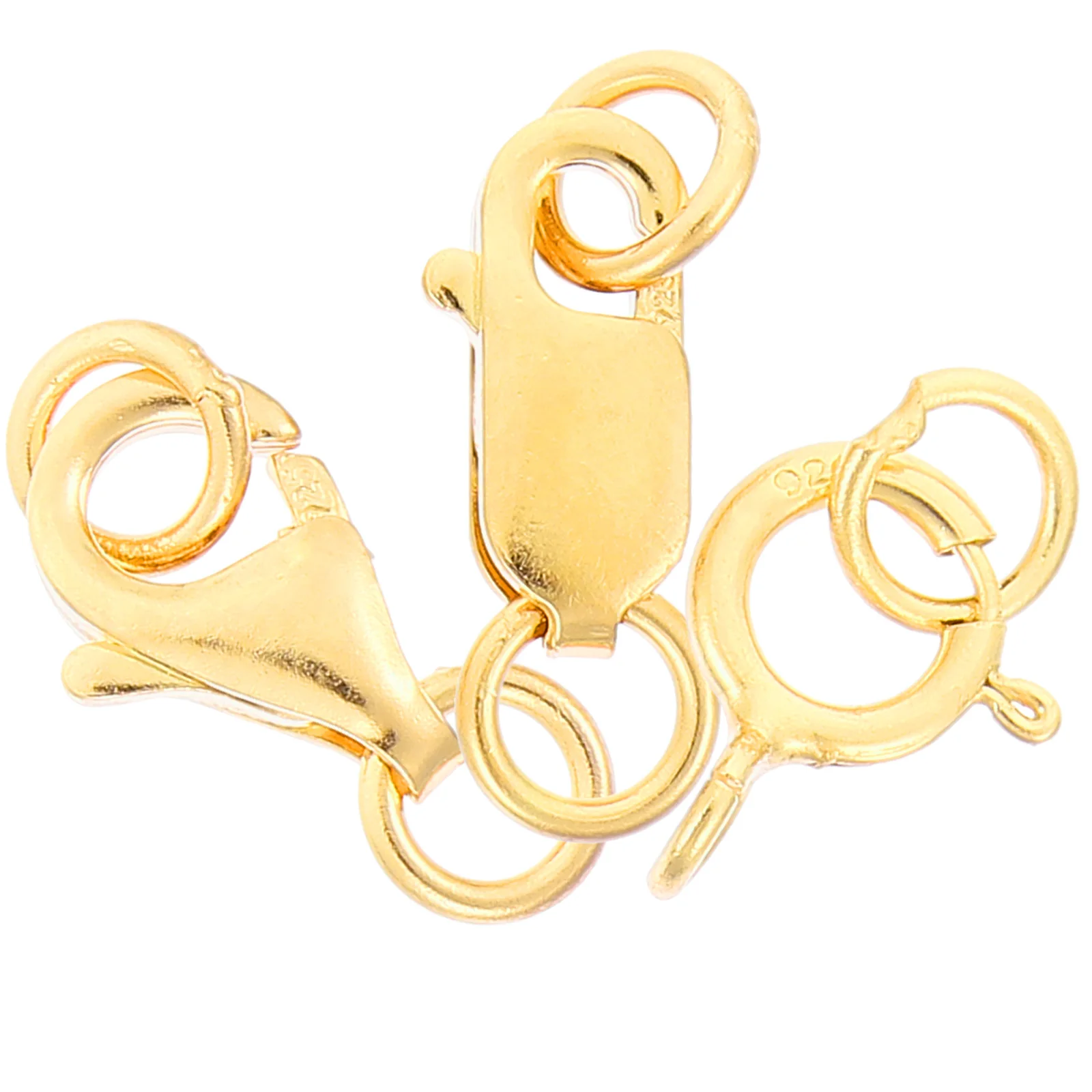 

3Pcs Jewelry Lobster Clasp Set Durable DIY Necklace Buckles Craft Connectors for Jewelry Making Bracelet Closure