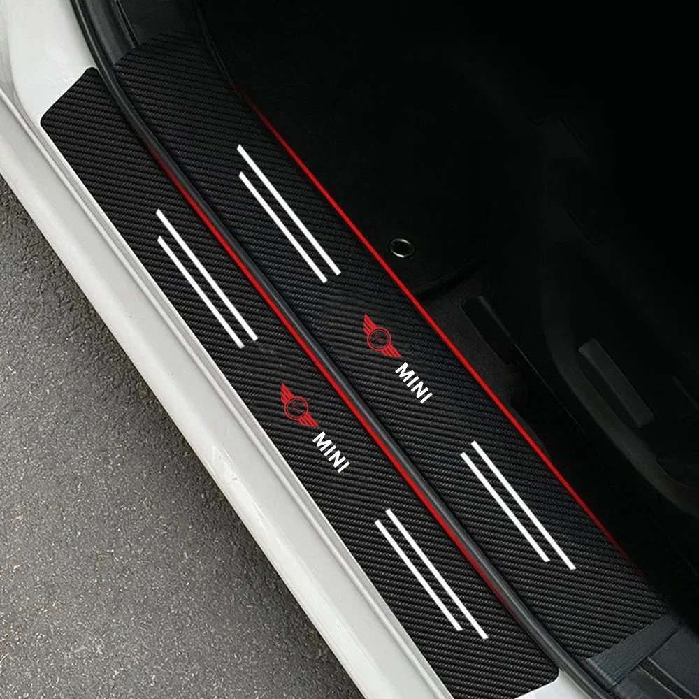

Наклейки на порог автомобиля, наклейки против царапин для Mini Cooper R50 R52 R53 R55 R56 R60 R61 F54 F55 F56 F60 Clubman